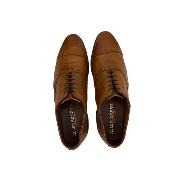 Allen Edmonds Bench Welt Cap Toe Brown Leather Oxford Dress Shoes Size 10 - Picture 4 of 7